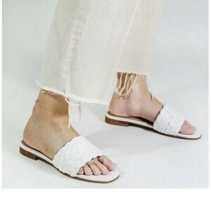 Kaanas Key Largo Raffia Braided Sandal Slip On Slide Size 10